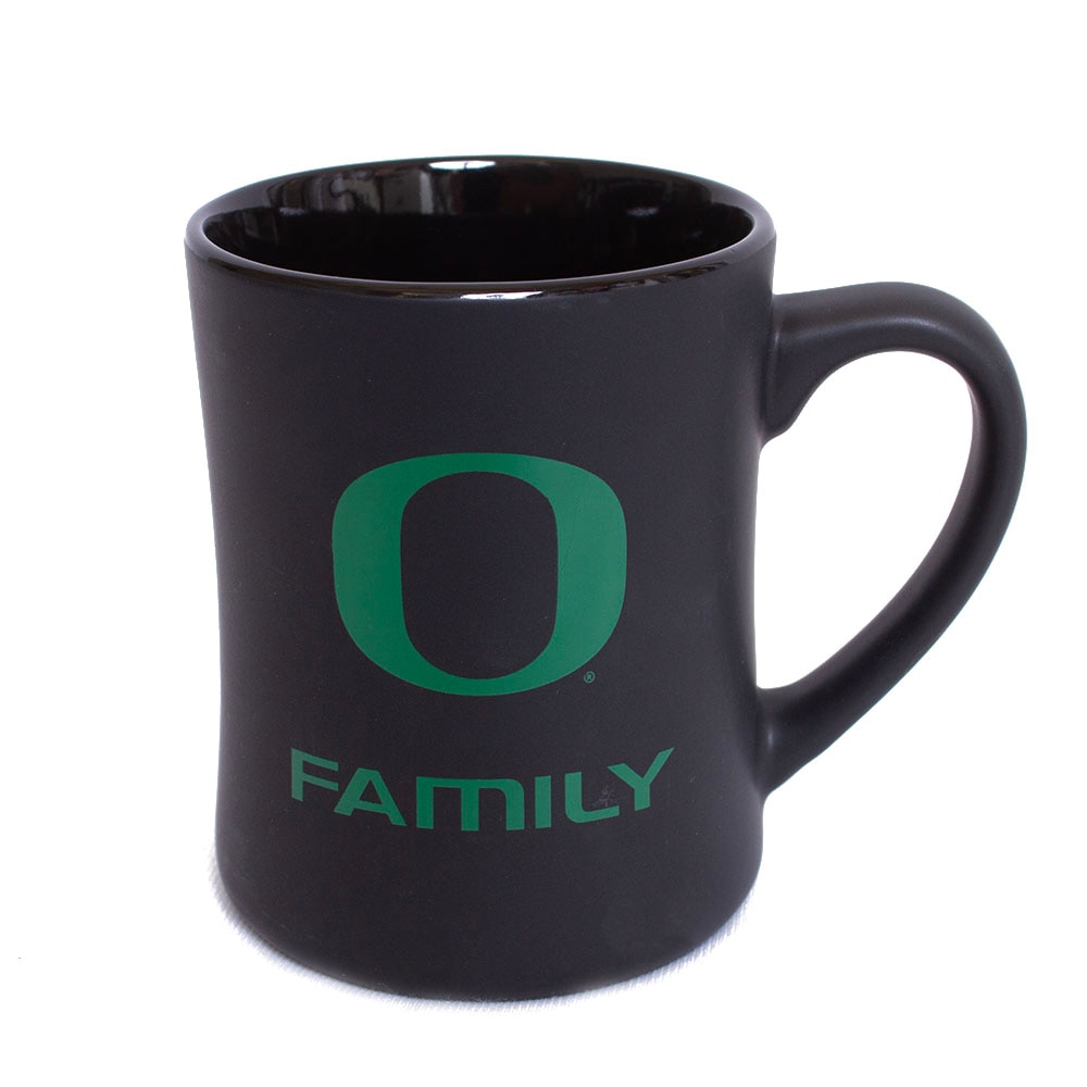 Classic Oregon O, RFSJ, Inc., Black, Traditional Mugs, Ceramic, Home & Auto, Matte, Family, 18 ounce, 826117